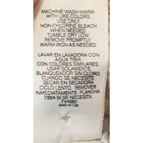 Vintage Sweatshirt Large Womens Gray Pullover Roll Collar Kangaroo Pocket Button - Picture 9 of 10